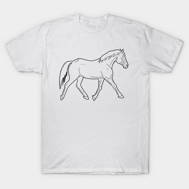 Trotting horse T-Shirt by Shyflyer